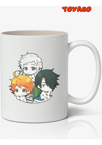 The Promised Neverland Karakterler Anime Temalı Beyaz Kupa Bardak Sevgiliye Arkadaşa Hediye