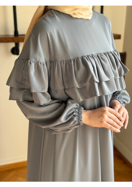 Çift Fırfırlı Robalı Elbise 5068 fiyatları