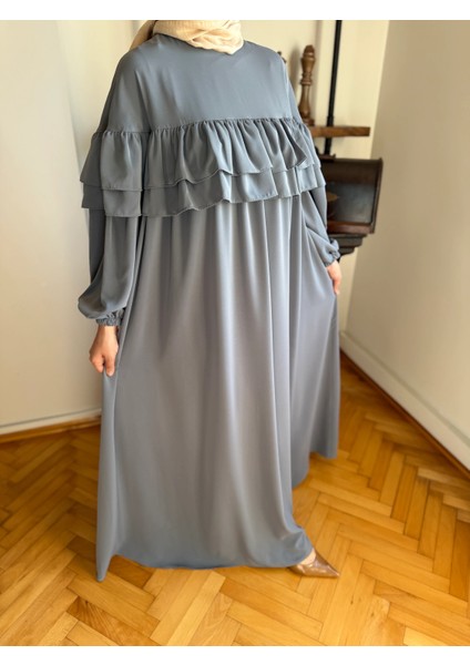 Çift Fırfırlı Robalı Elbise 5068 fırsatları