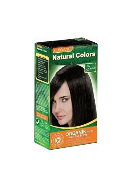 Organic Natural Colors 4 Adet & 2n Çok Koyu Kahve Saç Boyası fiyatları
