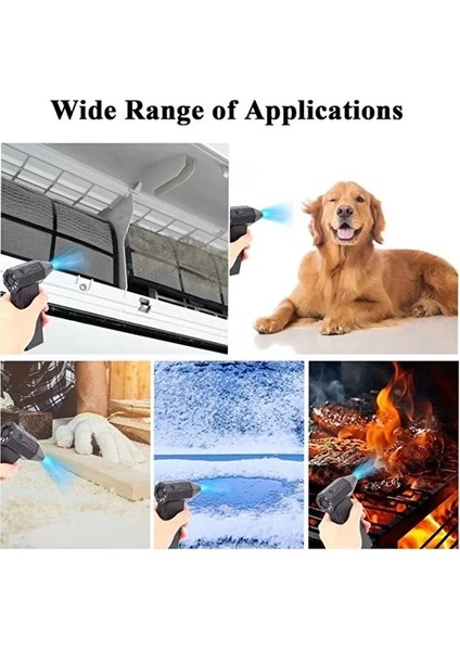 Turbo Jet 130000RPM Şarjlı Turbo Jet Şiddetli Fan Güçlü Hava Üfleyici Araç Süpürgesi 4000 Mah 52M/SEC indirimleri