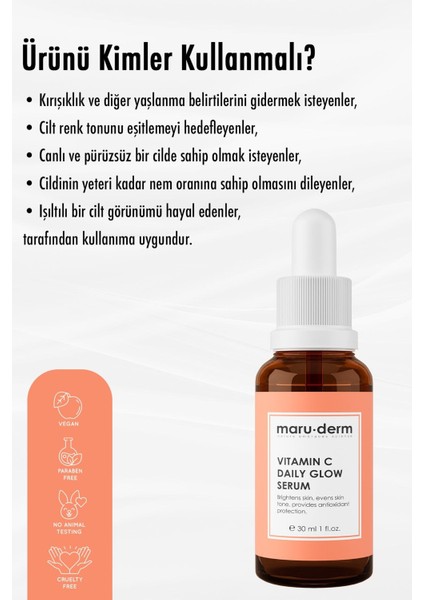 C Vitamini ve Peptid Aydınlatıcı Cilt Bakım Serumu 30 ml fırsatları