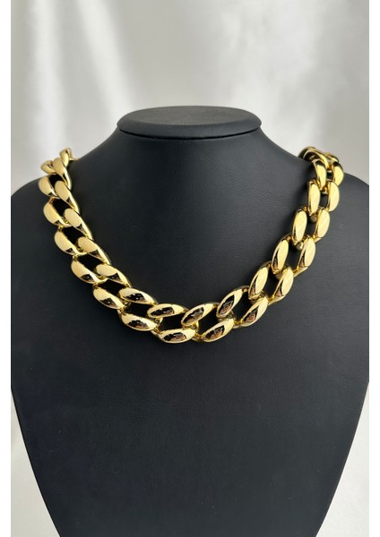 Kalın Zincir Model Altın Renk Kolye (40CM) modelleri