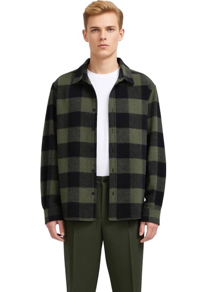 Erkek Haki Oduncu Gömleği Regular Fit Ekose Desenli Fonksiyonel Dayanıklı Kaliteli Estetik fiyatları