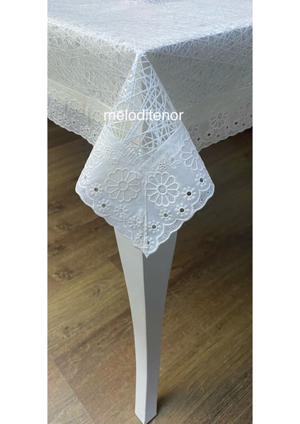 Meiwa Şeffaf Kaplama Iplik Desen Kenarı Dantelli Pvc Lüks Dikdörtgen Muşamba Masa Örtüsü fiyatları