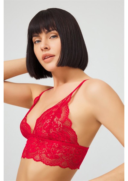 Krem Dantelli Transparan Balensiz Kadın Sütyen Takımı modelleri