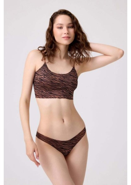 Desenli Lazer Kesim Ayarlanabilir Ince Askılı Crop modelleri