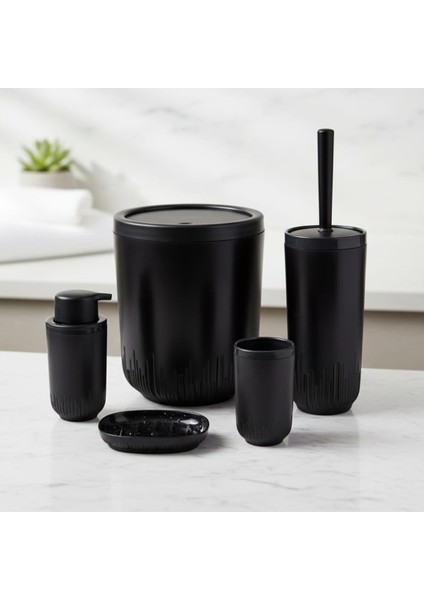 5'li Akrilik Yuvarlak Banyo Seti-Çöp Kovası, Wc Fırçalık, Sıvı Sabunluk, Katı Sabunluk, Diş Fırçalık fiyatları