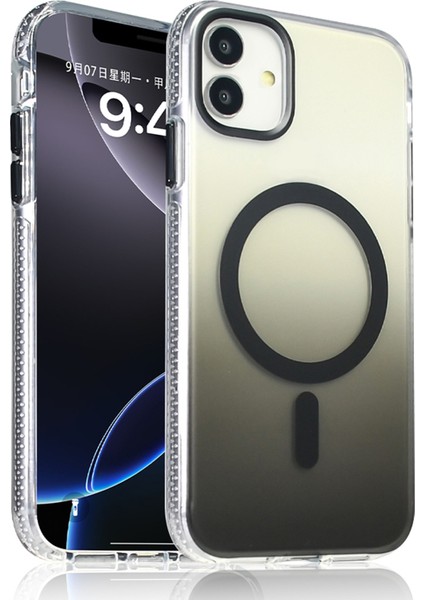 Apple iPhone 11 Uyumlu M-Safe Şarj Özellikli Transparan Renk Geçişli Kılıf