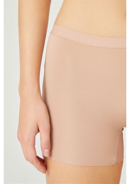 Beyaz Basic Lazer Kesim Dikişsiz Kadın Boxer Külot modelleri