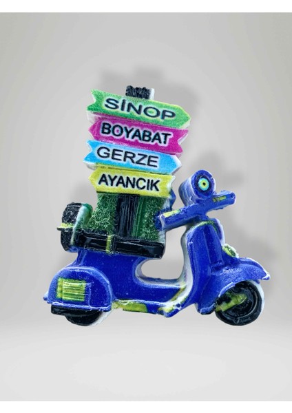 Sinop Boyabat Gerze Ayancık Temalı Kabartmalı Polyester Magnet Buzdolabı Süsü 6,5 cm x 7cm (KOD:982)