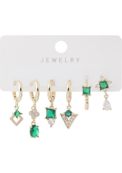 Altılı Set Küpe Gold