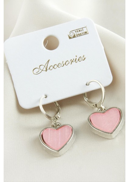 Kalp Polyester Küpe