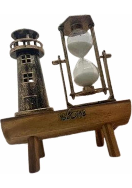 Dekoratif Kum Saati Deniz Feneri Retro Masa Hediyeli Eşya - M966R565-K07966 fırsatları