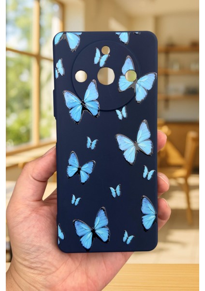 Realme 11 Pro Uyumlu Mavi Kelebek Desenli Silikon Darbe Emici Klasik Korumalı Rubber Kılıf fiyatları