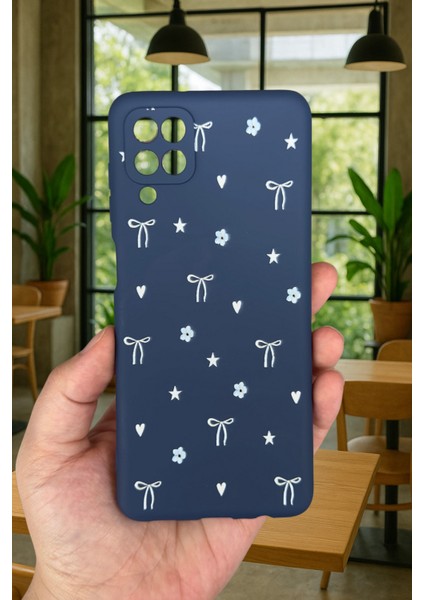 Samsung Galaxy A12 Uyumlu Mini Fiyonk Desenli Silikon Darbe Emici Klasik Korumalı Rubber Kılıf fiyatları