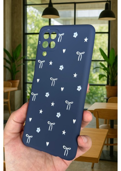 Samsung Galaxy A12 Uyumlu Mini Fiyonk Desenli Silikon Darbe Emici Klasik Korumalı Rubber Kılıf fırsatları