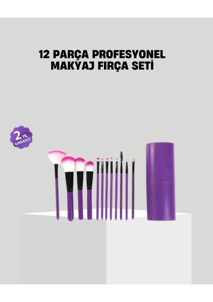 12’li Profesyonel Makyaj Fırça Seti Ultra Yumuşak Sentetik Kıllı - M650R660-K75650
