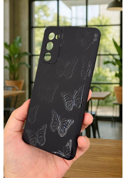 Samsung Galaxy S20 Fe - Siyah Kelebek Desenli Silikon Darbe Emici Klasik Korumalı Rubber Kılıf modelleri