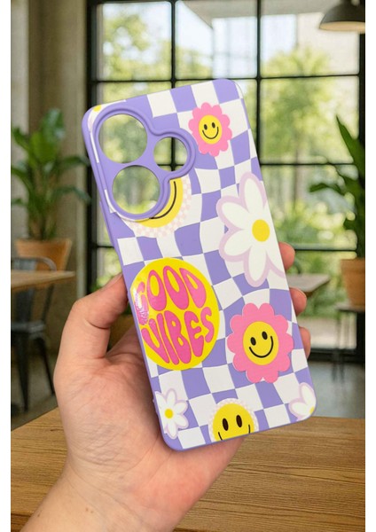 Xiaomi Redmi 13 4g Good Vibes Silikon Darbe Emici Klasik Korumalı Rubber Kılıf