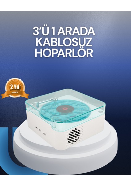 Bluetooth Hoparlör – 3-Ü-1 Saatli Gece Lambası ve Vintage Tasarım - N788J692-M05788