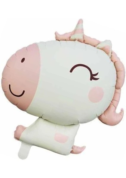 Beyaz Sevimli Unicorn Figür Parti Balonu fiyatları