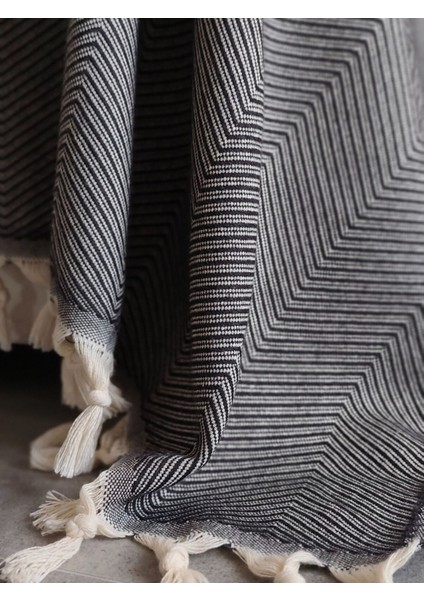 %100 Pamuk Koltuk Örtüsü - Çok Amaçlı Koltuk Şalı, Pike, Piknik ÖRTÜSÜ-170X220CM-ANTRASIT fiyatları