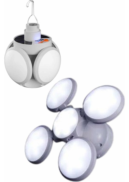 Kamp Lambası Güneş Enerjili Solar 5 Kanatlı Katlanır Lamba Karavan - T963G499-Z70963 fırsatları