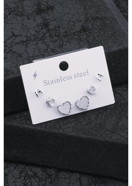 Çelik Altılı Küpe