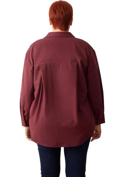 Kadın Uzun Kollu Rahat Kesim Dokuma Gömlek Günlük Şıklık ve Konforlu Kullanım Sunan Bir Parça indirimleri