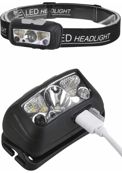 Ayarlanabilir Kafa Lambası Type-C Şarjlı Kompakt Kamp Lambası - M548R145-K55548 indirimleri