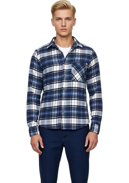 Erkek Ekose Desenli Slim Fit Flanel Oduncu Gömlek Fonksiyonel Dayanıklı Kaliteli Konforlu Şık fırsatları