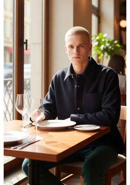 Erkek Regular Fit Kaşe Gömlek Ceket Kış Aylarında Stil Sahibi Görünümünüz Fonksiyonel Spor fiyatları