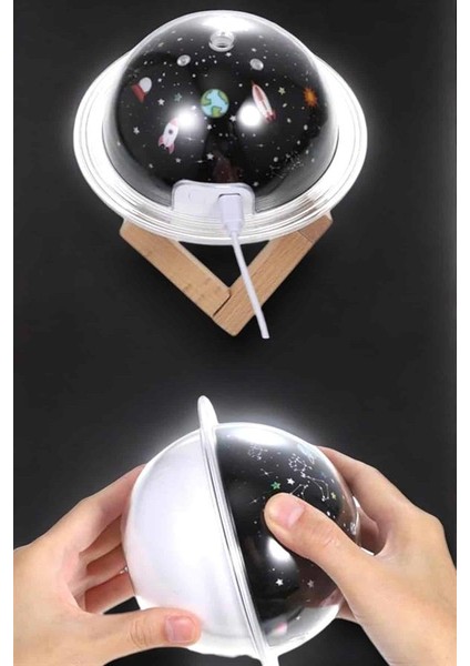 Hava Nemlendirici Projeksiyon Görünümlü USB Bağlantılı Aromaterapi - M948R187-K70948 fırsatları