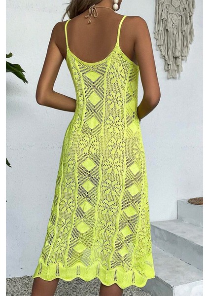 Kadın Ince Askılı Triko Elbise