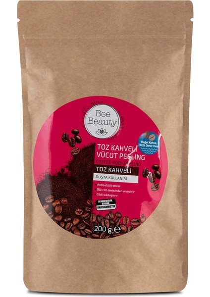 Bee Beauty Toz Kahve Vücut Peeling 200 gr