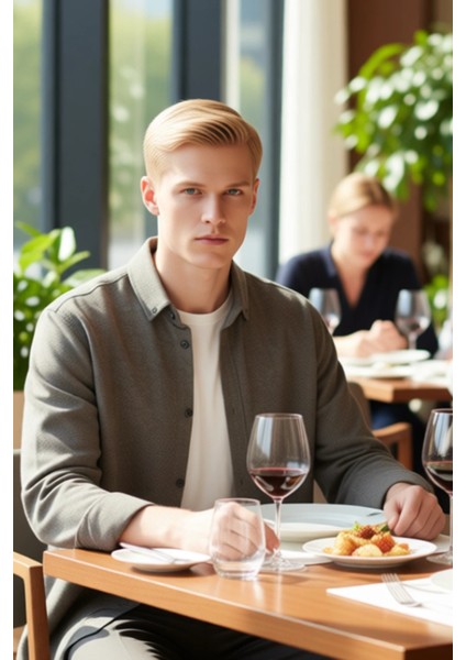 Erkek Modern Slim Fit Düğmeli Yaka Flanel Gömlek Çok Yönlü Stil ve Konforlu Doku Dayanıklı