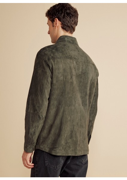 Standart Klasik Yaka Haki Erkek Gömlek BBFW25MLS001 indirimleri