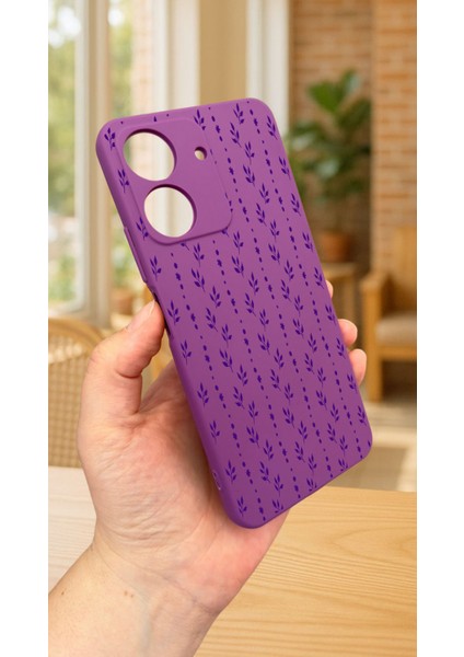 Redmi 13C-MINI Sarmaşık Çiçek Desenli Lansman Kamera Korumalı Yumuşak Silikon Rubber Kılıf modelleri