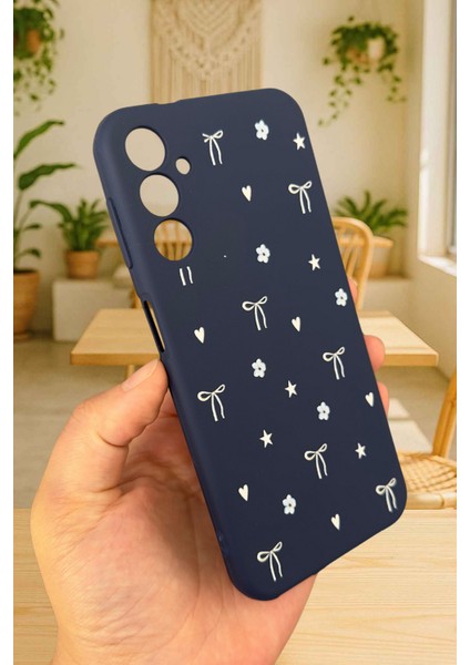 Samsung Galaxy A25 Uyumlu Mini Fiyonk Desenli Silikon Darbe Emici Klasik Korumalı Rubber Kılıf modelleri