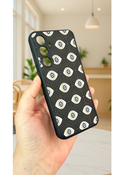 Samsung Galaxy S23FE -Evıl Eye Desenli Silikon Darbe Emici Klasik Korumalı Rubber Kılıf modelleri