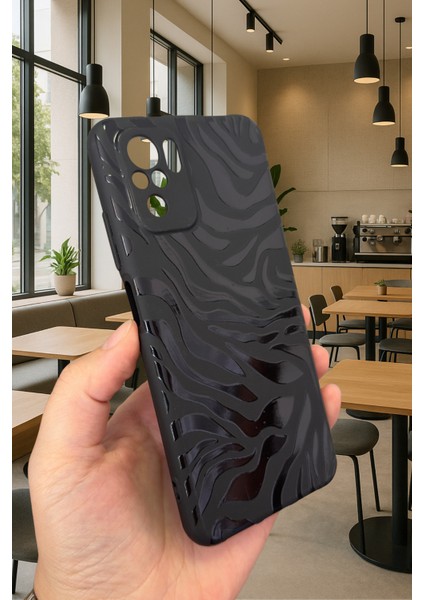 Xiaomi Redmi Note 10/10S Uyumlu Zebra Desenli Silikon Darbe Emici Klasik Korumalı Rubber Kılıf modelleri