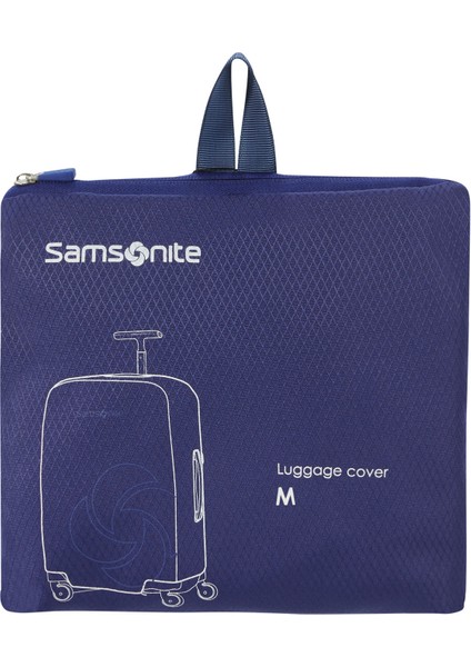 Lacivert Valiz Kılıfı Global Ta-Foldable Luggage Cover M