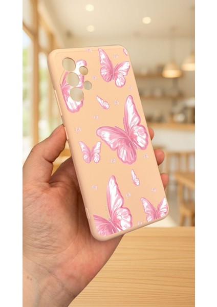 Samsung Galaxy A32 -Kelebek Desenli Silikon Darbe Emici Klasik Korumalı Rubber Kılıf modelleri