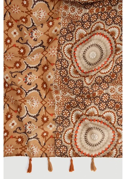 Çoklu Desen Şal - Kahverengi fiyatları