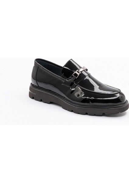 Yt Siyah Rugan Tokalı Deri Klasik Erkek Ayakkabı modelleri