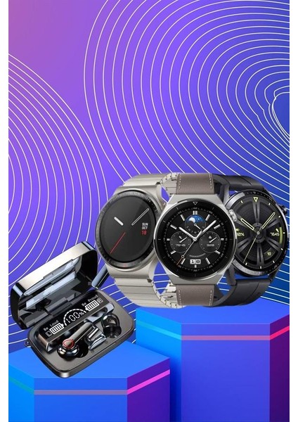 Kulak Içi Kablosuz Bluetooth Kulaklık ve Nfc ve Gps Özellikli Akıllı Saat Alar - M248R036-K62 modelleri