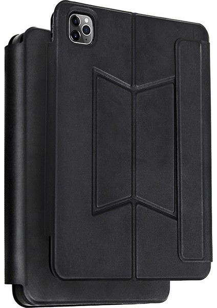 iPad Pro 11 2025 M5 Zore Border Keyboard Bluetooh Bağlantılı Standlı Klavyeli Tablet Kılıfı - Siyah modelleri