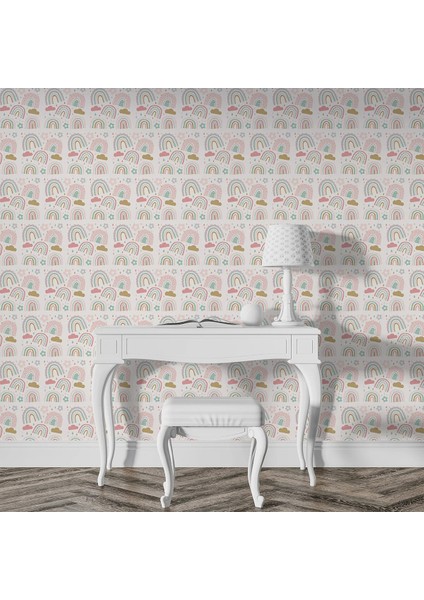 Çocuk Odası Gökkuşağı Tek Parça Duvar Kağıdı -Isı ve Ses Yalıtımı Yırtılmaz fiyatları