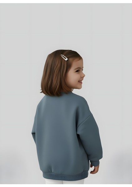 Kız Çocuk Flamingo Baskılı Sweatshirt